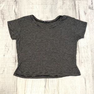 Brandy Melville Pin Stripe Crop Tee